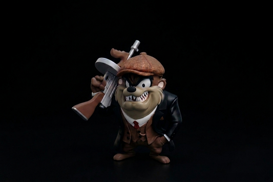 Taz Peaky Blinders Statue 35cm - Premium PLA 3D Printed Collectible - Handmade Looney Tunes Decor