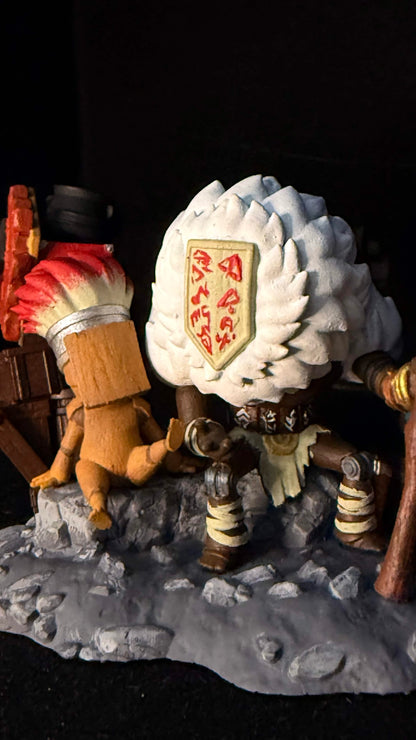 Clair Obscur Expedition 33 Monoco & Noco Diorama – Hand Painted UV Reactive Resin Statue | Collector Display