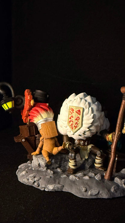 Clair Obscur Expedition 33 Monoco & Noco Diorama – Hand Painted UV Reactive Resin Statue | Collector Display