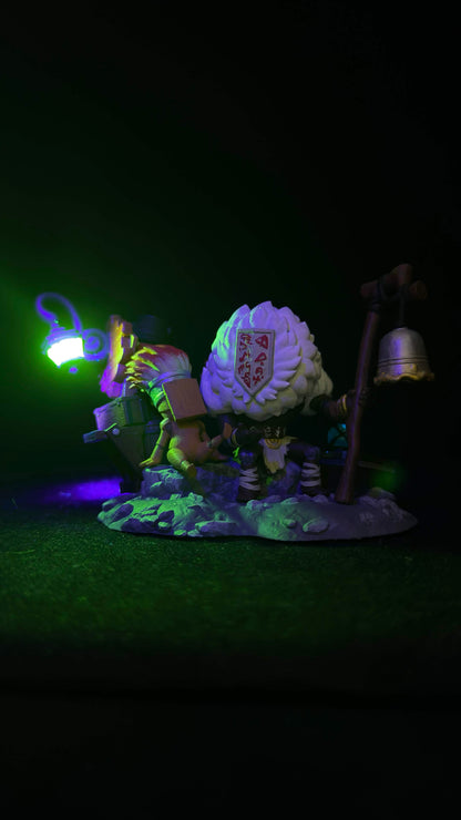 Clair Obscur Expedition 33 Monoco & Noco Diorama – Hand Painted UV Reactive Resin Statue | Collector Display