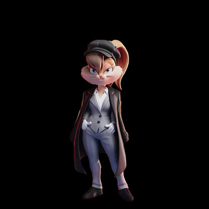 Lola Bunny x Peaky Blinders Inspired 3D Printed Statue | 40 cm Collectible