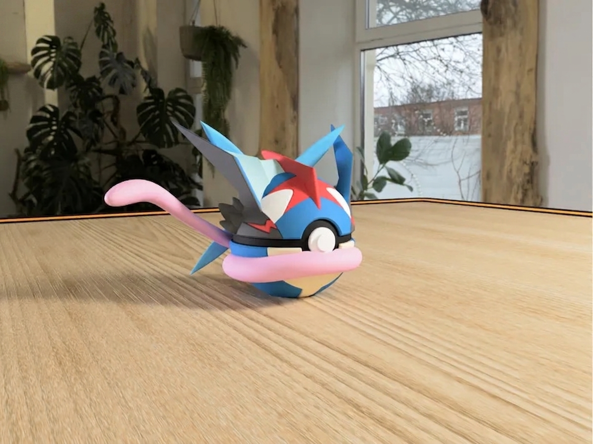 Ash-Greninja Poké Ball Replica – Premium 3D Printed Pokémon Collectible