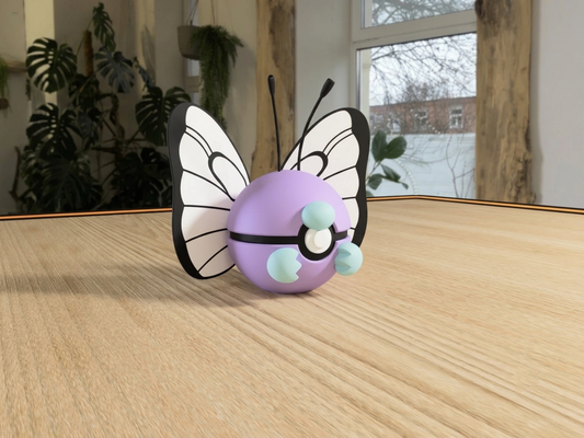 Butterfree Poké Ball Replica – Premium 3D Printed Pokémon Collectible