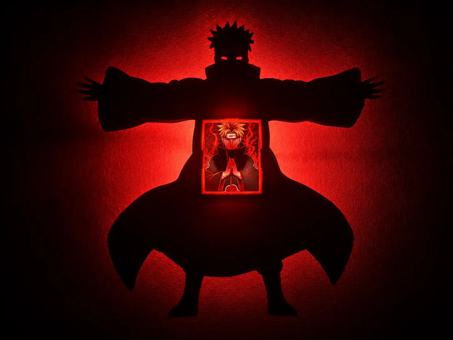 Pain Shadow Light Box LED Lamp | Naruto Anime Room Decor | 3D LED Night Light