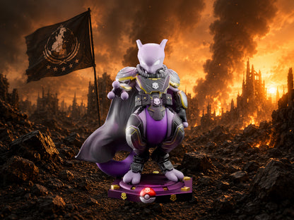 Mewtwo x Helldivers Resin Statue – Hand Painted or Raw – Premium Pokémon Sci-Fi Collectible – 15 cm