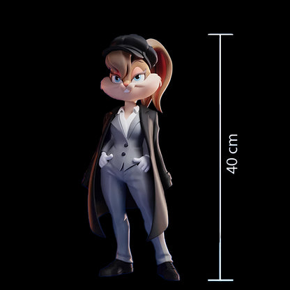 Lola Bunny x Peaky Blinders Inspired 3D Printed Statue | 40 cm Collectible