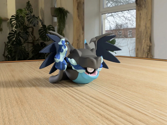 Mega Charizard X Poké Ball Replica – Premium 3D Printed Pokémon Collectible
