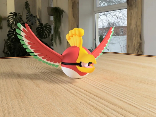 Ho-Oh Poké Ball Replica – Premium 3D Printed Pokémon Collectible