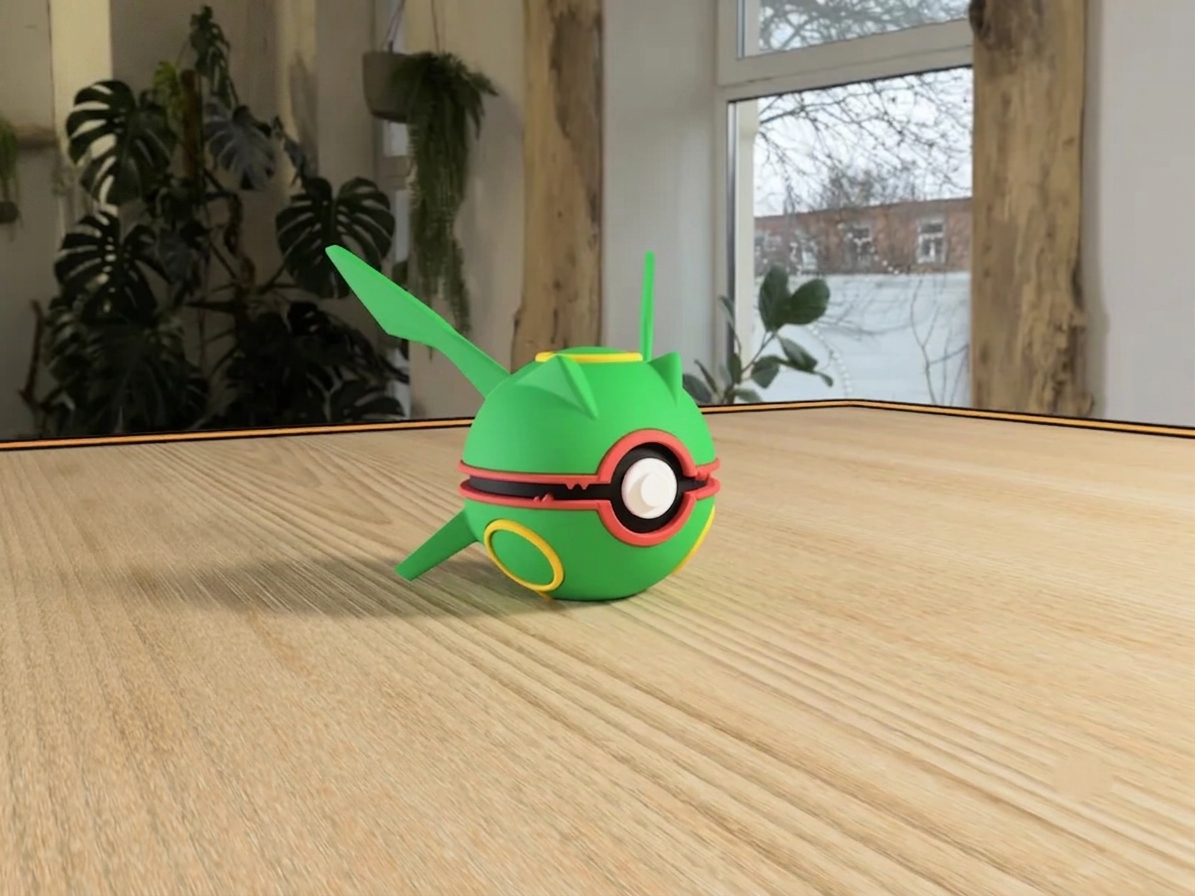 Rayquaza Poké Ball Replica – Premium 3D Printed Pokémon Collectible