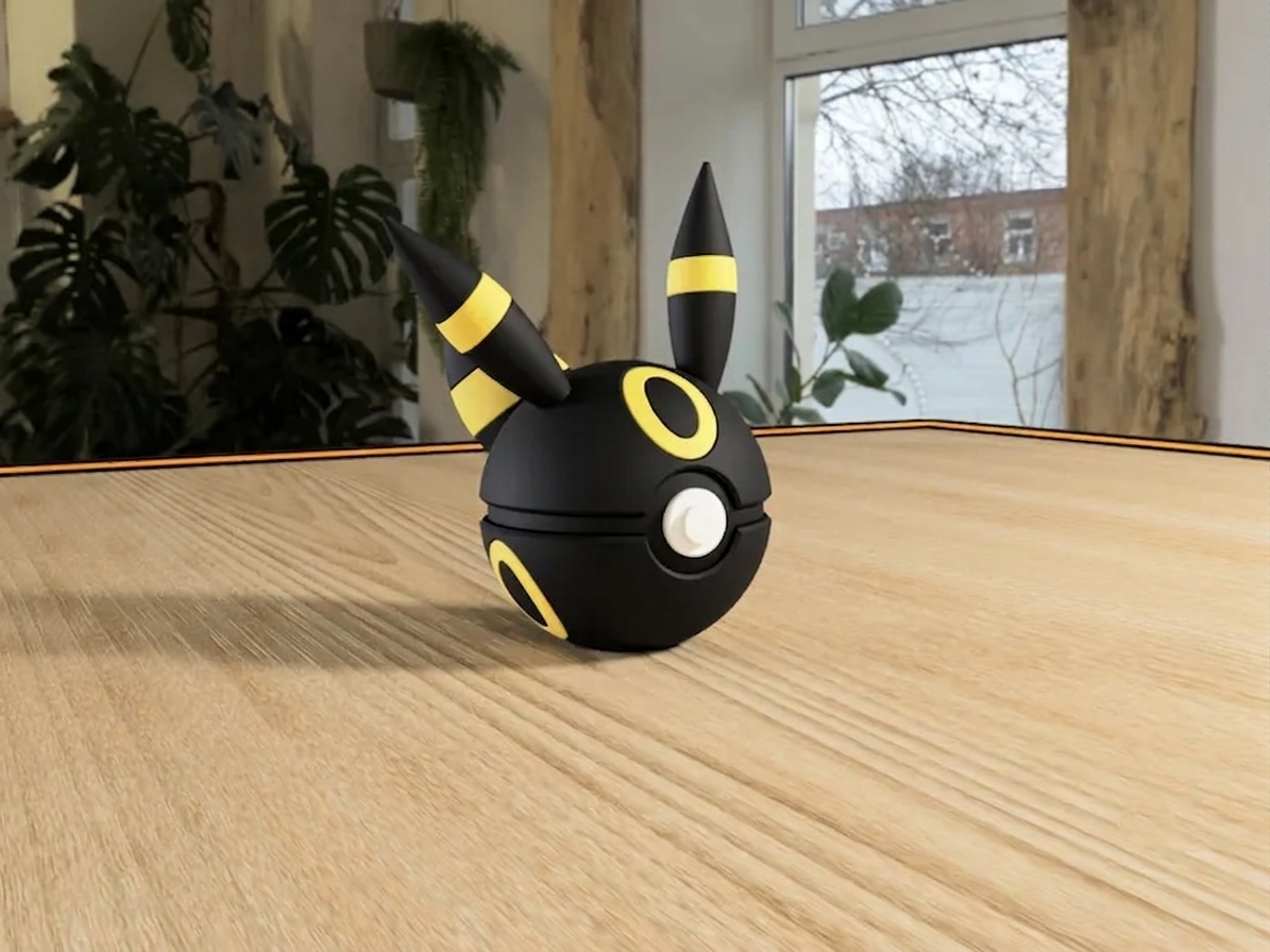 Umbreon Poké Ball Replica | Premium 3D Printed Pokémon Collectible | Handmade Display Figure